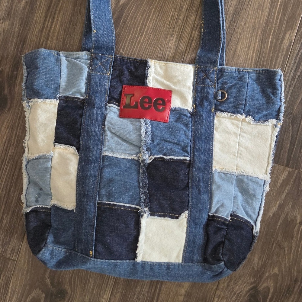 Lee x Kacey Musgraves Patchwork Tote Denim Bag Western Cowgirl Y2K Blue - Picture 3 of 10